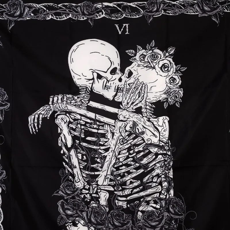 Seven Star медитация гобелен с изображением скелета Коврик для йоги одеяло креативный парный любовник череп живопись гобелен настенный гобелен с мандалой
