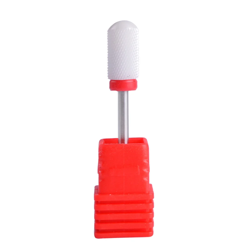 Керамический сверло для ногтей роторный фрезерный станок для маникюра педикюр инструменты для дизайна ногтей электрические кварцевые аксессуары для ногтей - Цвет: Красный