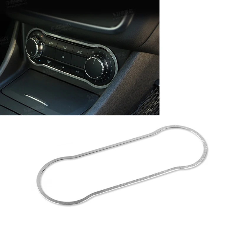JEAZEA Interior Console A C Switch Button Frame Trim Panel for Mercedes Benz A B CLA
