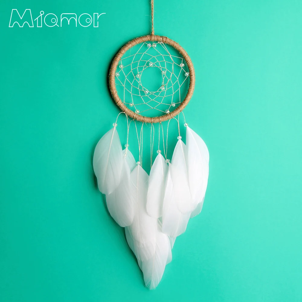 Ловец снов MIAMOR с белыми перьями ветряные колокольчики украшение для детской