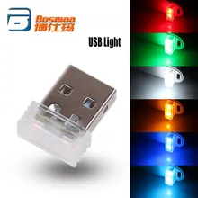 Акция-BOSMAA 100 шт. USB мини светодиодный для салона автомобиля атмосферные огни декоративные огни красный/синий/белый/зеленый/кристально-синий/оранжевый