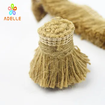 

40mm Natural Jute Tape/Rope Flat Tassel Decorate Craft hessian Twine String DIY free shipping customized 10m