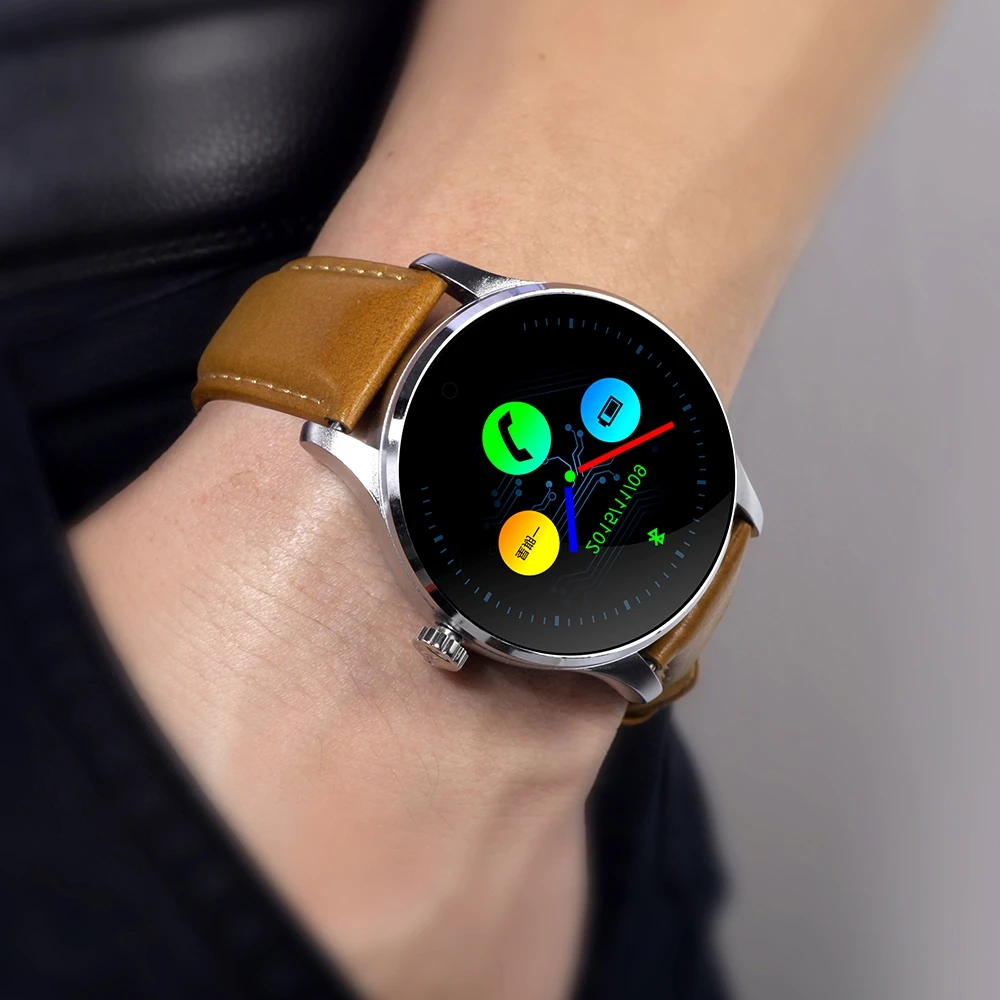 K88H Smart Watch Bluetooth font b SmartWatch b font 1 22 Inch IPS Round Screen Heart