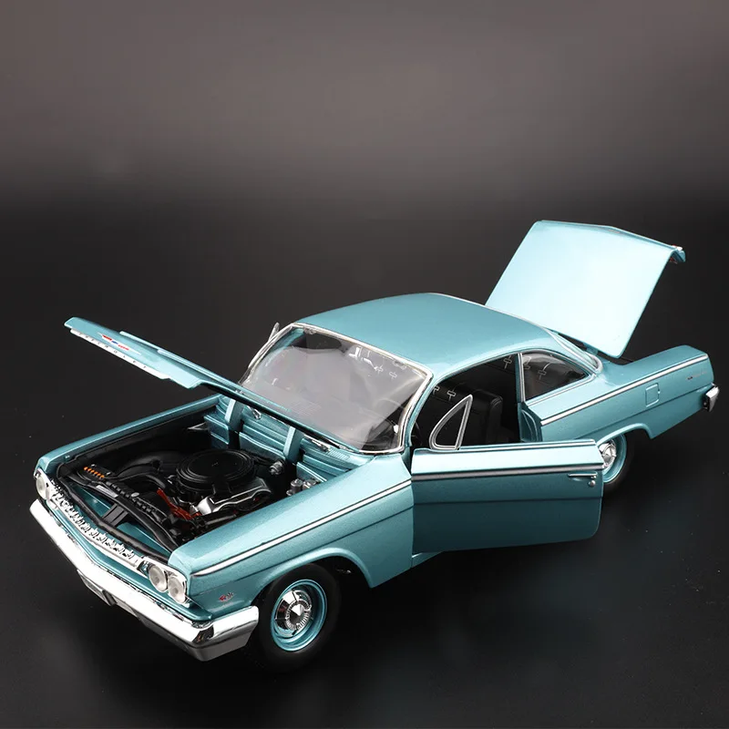 

1:18 Auto Mobile Coche Alloy Die-cast Vehicle Super Car Models mkd2 Toys for Children 1962 Chevrolet corvette Muscle sports car