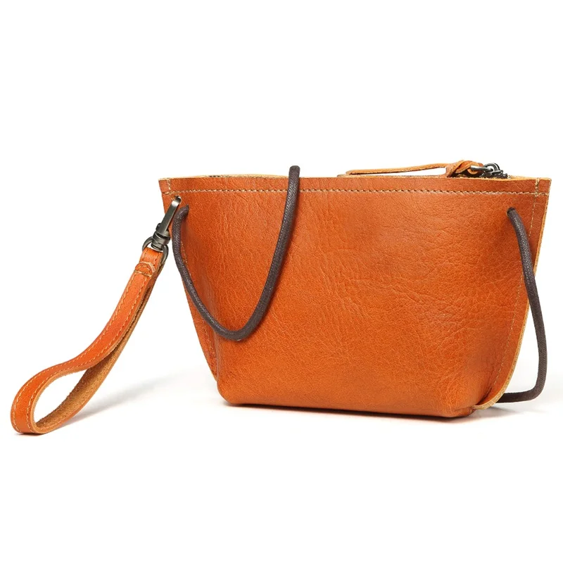 

Vintage 100% Genuine Leather Women Messenger Bag Unique Luxury Design Female Small Shoulder Bags High Quality Clutch