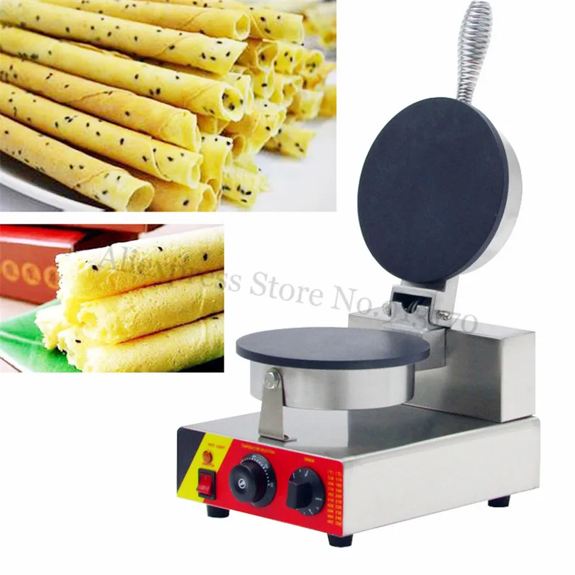 Electric Egg Roll Waffle Maker Stainless Steel Crispy Waffle Baker