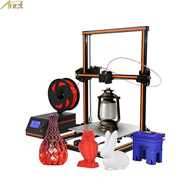 Best Quality Anet Large Size 3d Printer 300x300x400mm High Speed High Accuracy Full Metal 3D Printer Kit Ship from Czech Republic/New York/CN