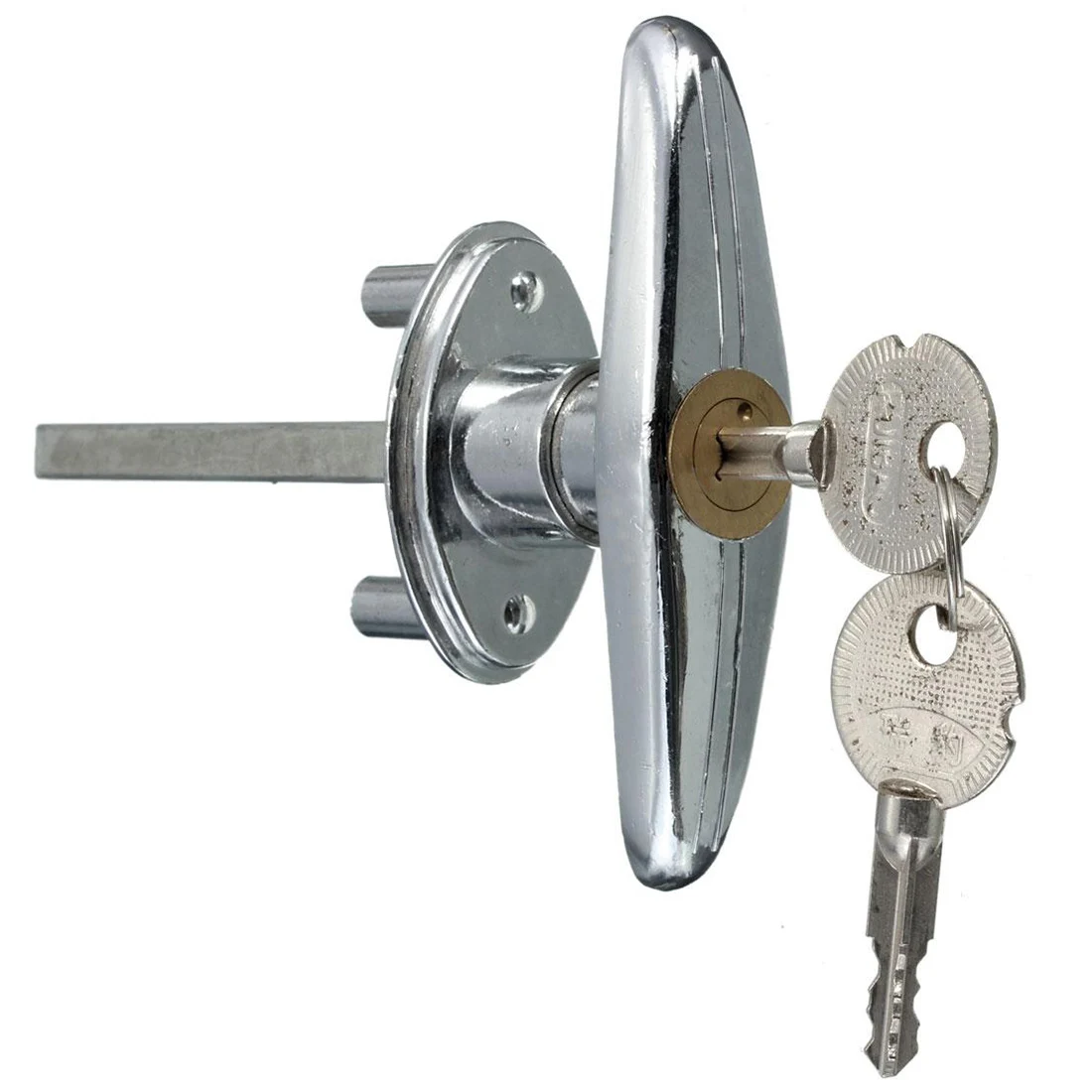 

Garage door lock T handle with key screw metal copper