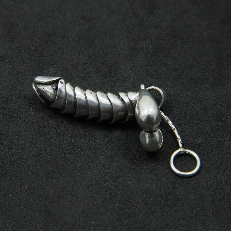 925 серебро EDC товары, может тянуть возводить мужской половой ожерелье, европейские и американские популярные кулон