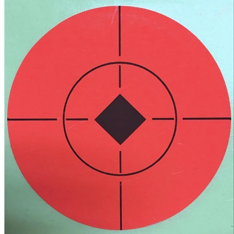 Target House Neon Orange self adhesive 3 Inch Bullseye Target Stickers