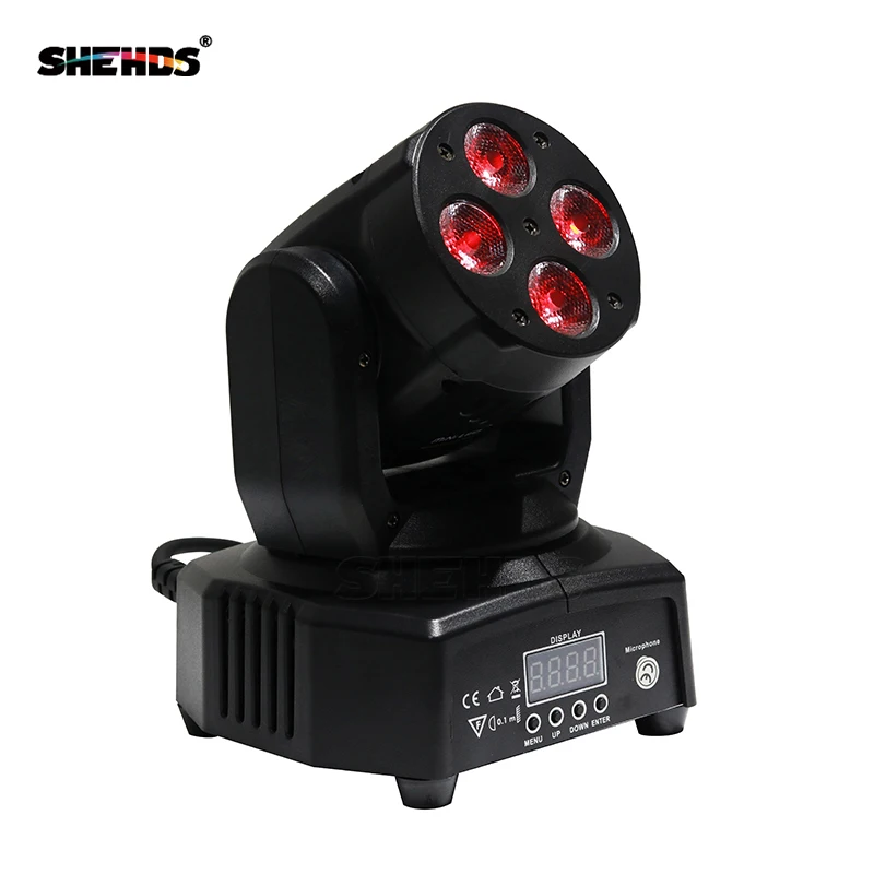 

4pcs/Lot Mini LED Moving Head Wash 4x10w RGBW Quad With Advanced DMX 9/12 Channels Stage Effect Lighting DJ Disco Night Club