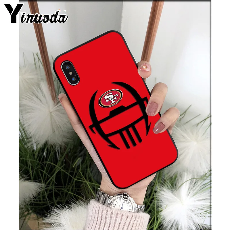 Yinuoda San Francisco 49ers ТПУ мягкий черный чехол для телефона чехол для iPhone 8 7 6 6S Plus 5 5S SE XR X XS MAX чехол