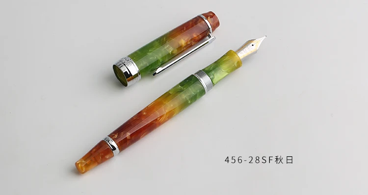 Penbbs 456 вакуумное наполнение авторучка прозрачная смола биколор наконечник даминг ручка