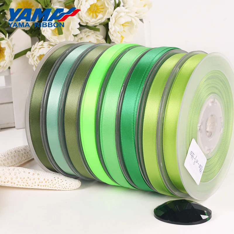 

YAMA Ribbons 5mm Double Face Satin Ribbon 3/16 inch 300yards/lot Dark Green for Party Wedding Packing Decoration Handmade Rose