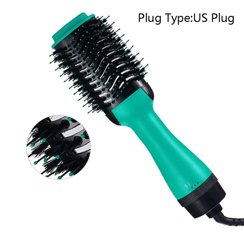 New 2 In 1 Multifunctional Hair Dryer Rotating Hair Brush Roller Rotate Styler Comb Straightening Curling Hot Air Comb
