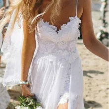 Womens Sexy Summer Mesh Lace Dress Boho Maxi Long Evening White Party Dresses Beach Dress Sundress Vestido De Renda