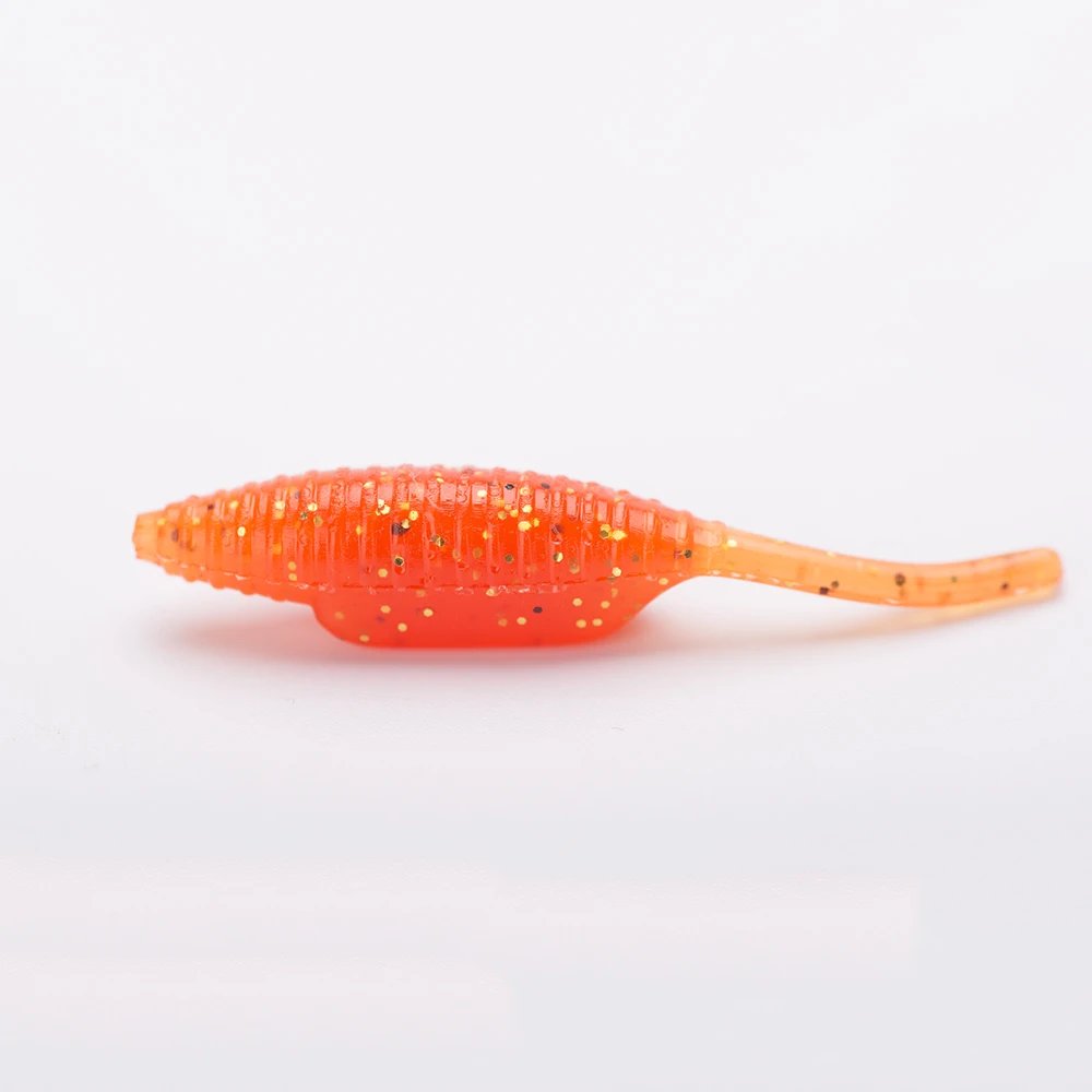 

10PCS soft lure bait Worm Lures 4.5cm 0.8g Small single tail lure with pvc material soft lures fishing tackle Artificial fish