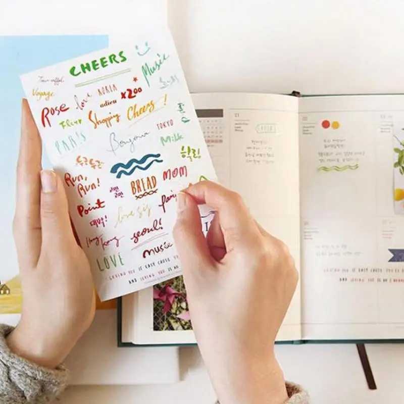 8 Sheets Kawaii Sticker Diary Stickers Planner Stickers/sticky Notes