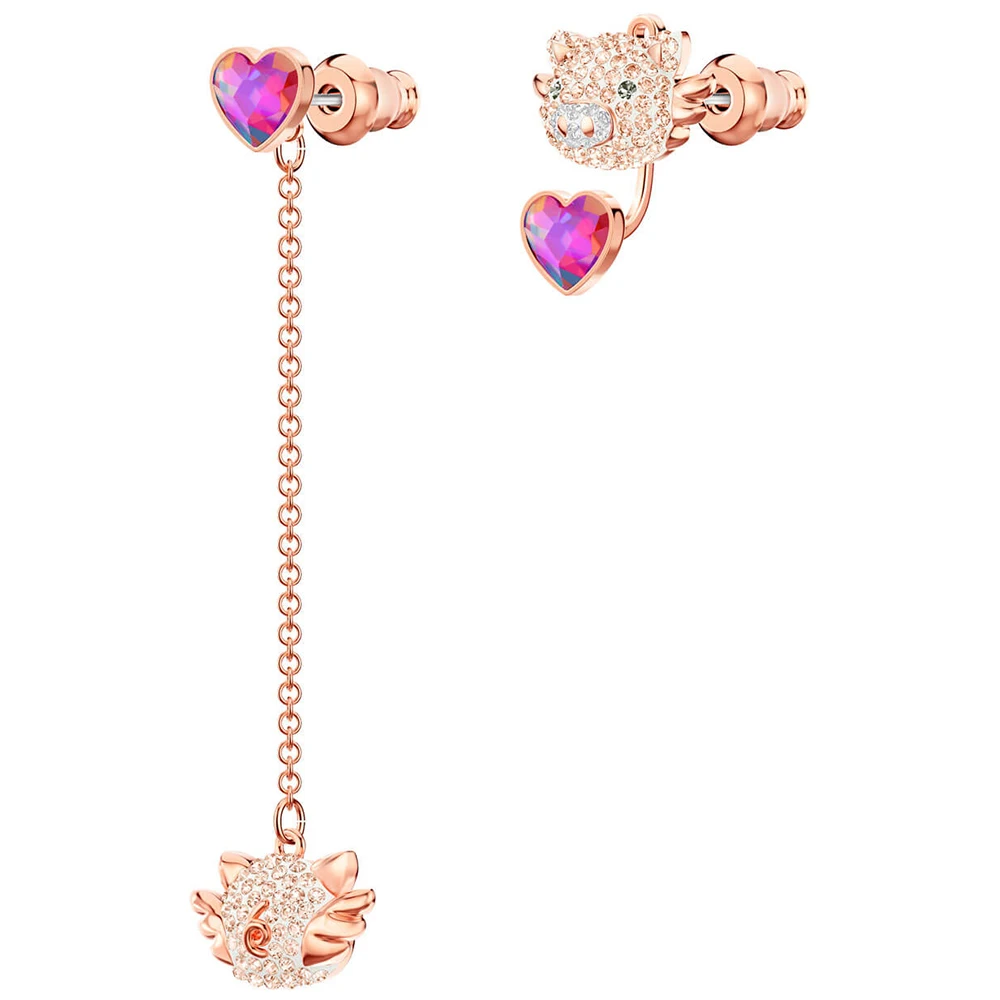 

SWA RO Fashion Charm Original 1:1 LITTLE PIG FLYING Perforated Female Earring Asymmetrical Variety Of Wore Women Jewelry Gift