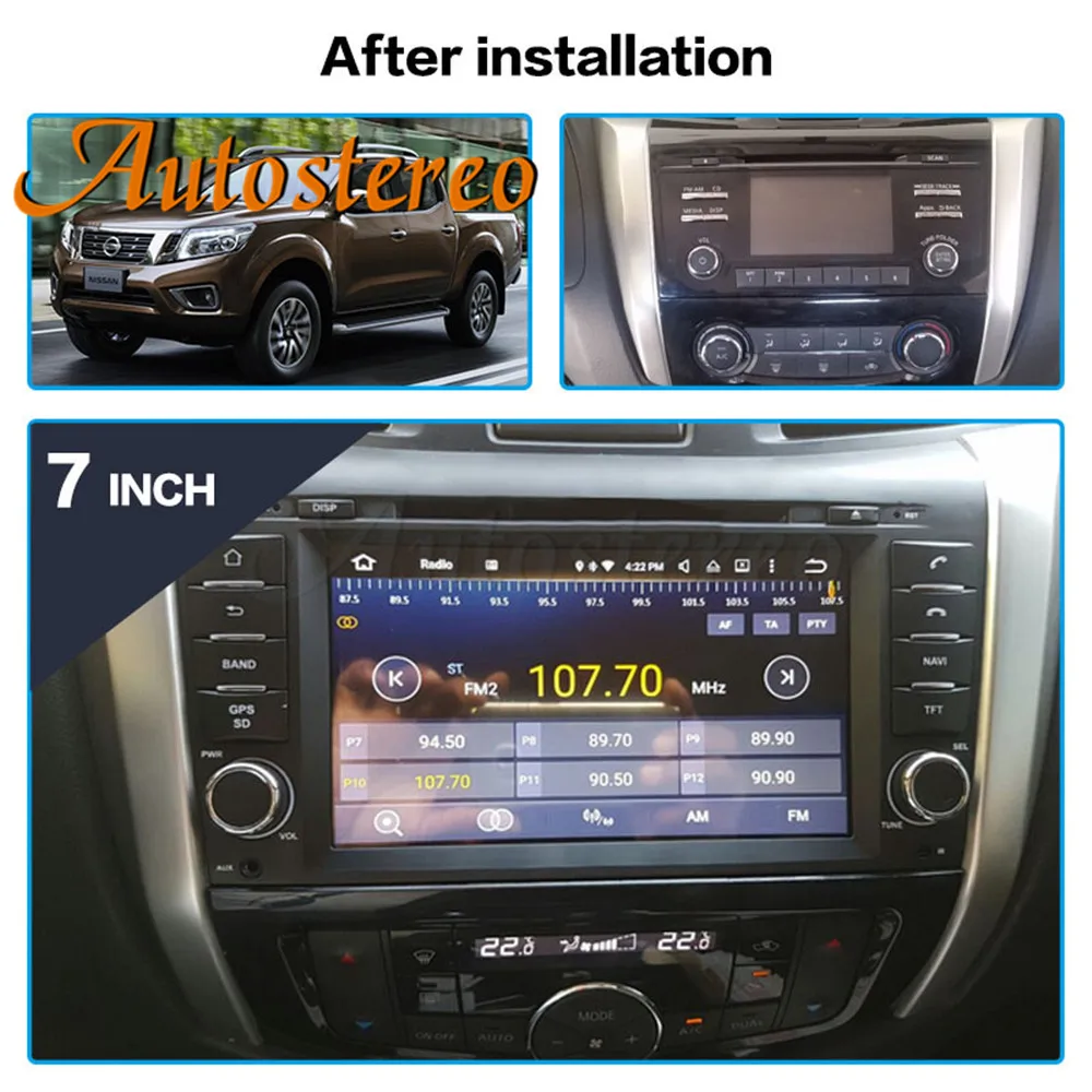 

Android 9.0 Car GPS Navigation DVD Player For NISSAN NP300 Navara 2014+ Head unit multimedia radio tape radio recorder head unit