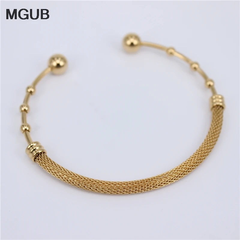 Wholesale Cuff Bangle& Bracelet Stainless Steel Bangle for Men Women Vintage Jewelry Gold Color Factory Price LH748