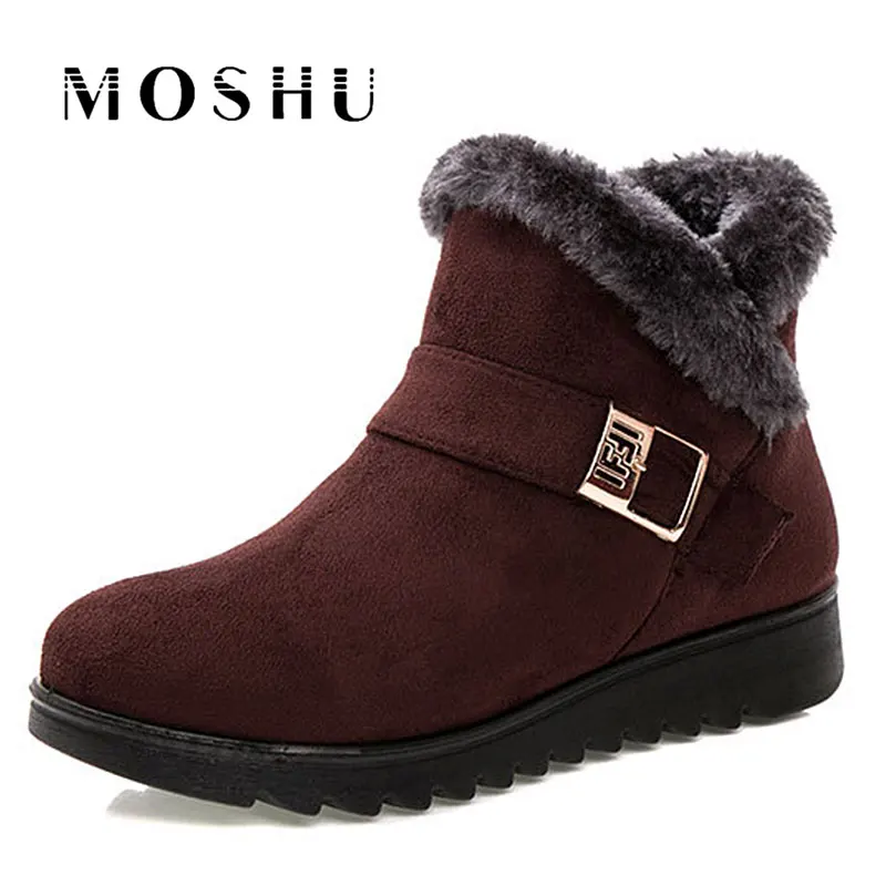 

Winter Women Snow Boots Fashion Waterproof Warm Cotton Botines Mujer 2018 Platform Zipper Plush Insole Shoes for Women