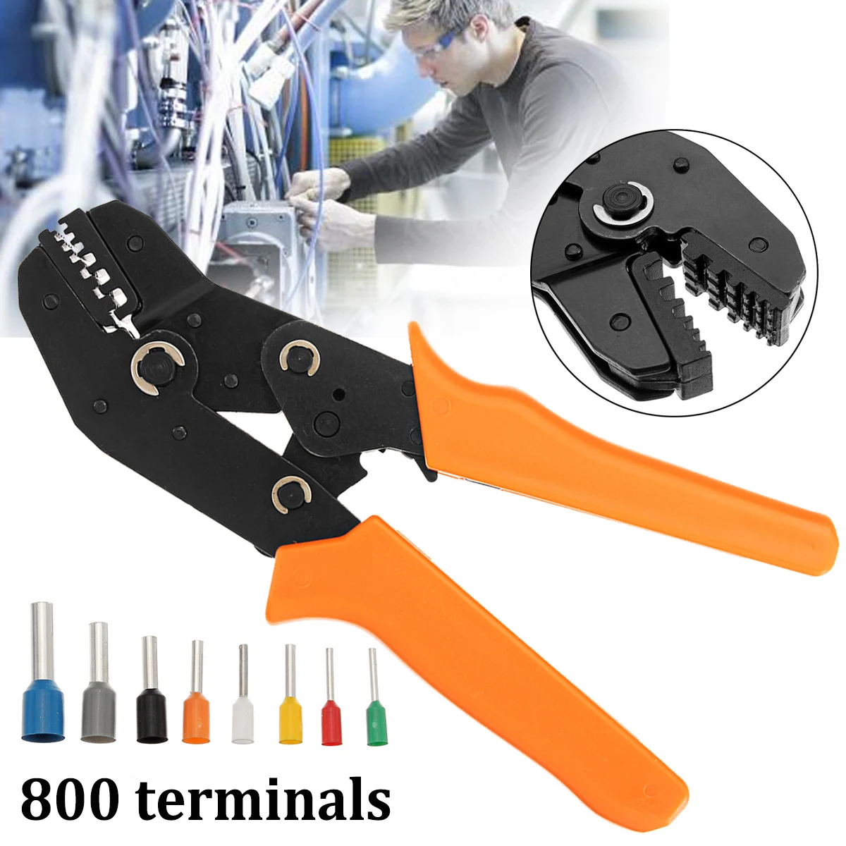 

High-quality Electrical Ratchet Crimping Pliers Tool with 800Pcs Wire Stripper Crimper Terminal Kit Hand Tool Sets