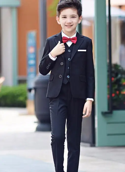 Boys suits for weddings Kids Prom Suits Black Wedding Suits for Boys tuexdo Children Clothing Set Boy Formal boys blazers kids
