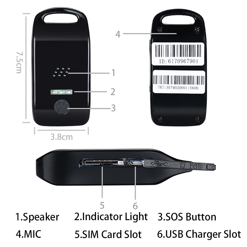 New Mini Waterproof GPS Tracker With Battery SOS Voice Monitor Two-way Audio GPS Locator Real Time Tracking GSM Personal Tracker