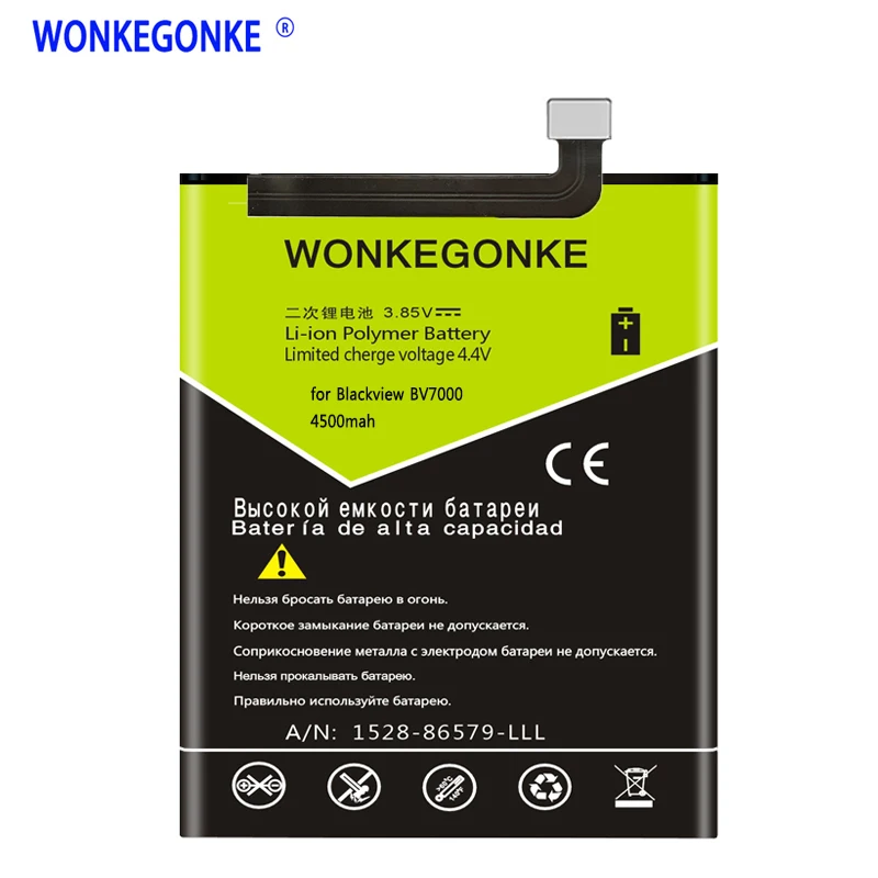 

WONKEGONKE for Blackview BV7000 Battery with tracking number