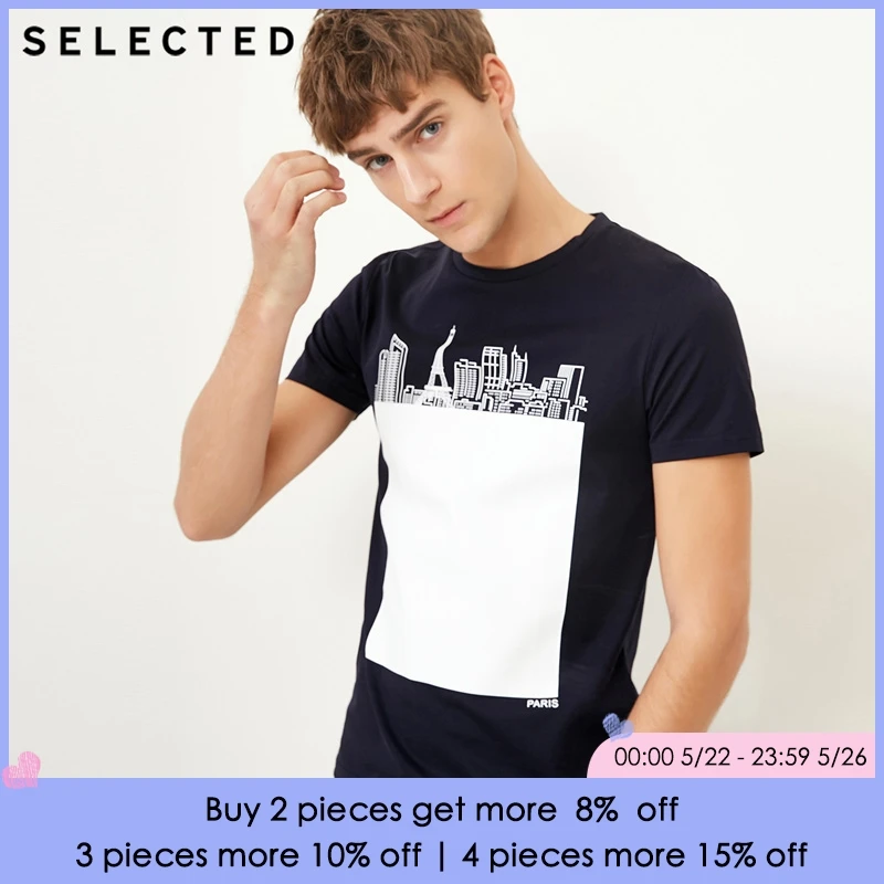 

SELECTED Men's Spring & Summer Printed Short-sleeved T-shirt S|4181T4531