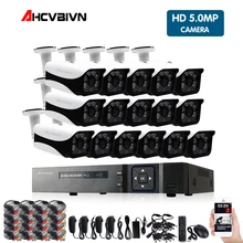 5MP 16CH 5 в 1 DVR Full HD CCTV Система HDMI 1080P DVR AHD 16 шт 4.0MP Bullet домашняя видео камера безопасности Система наблюдения