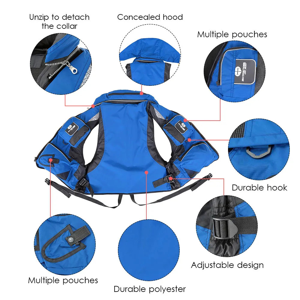 Outdoor Multi Bag Fishing Vest Unisex Adult Safety Life Jacket  (45)