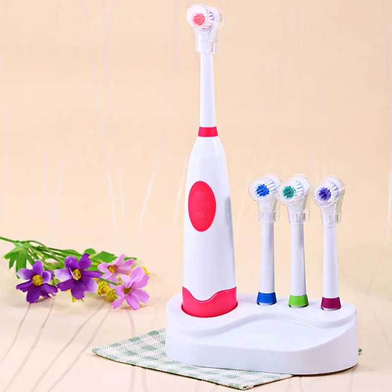 

Electric Toothbrush Waterproof Soft With 3 Elastic Nozzle Brush Heads Replacement Teeth Whitener Clean Oral Hygiene Teeth brush