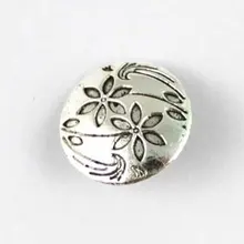 360 шт. тибетский серебряный цветок круглые бусина-кнопка A15355
