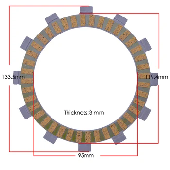 

Motorcycle Friction Plates Clutch Kit For KAWASAKI NINJA250 KLX250 KLX 250 cc Friction Clutch Disc Engine Part Plate Clutch Kit