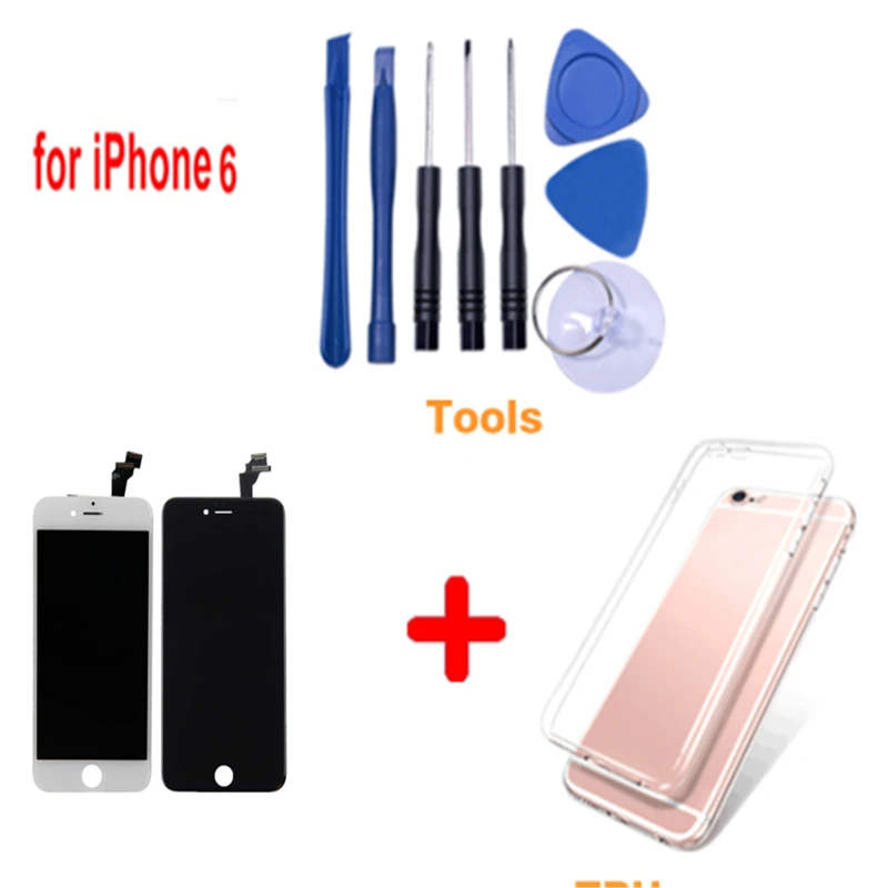 

AAA Quality LCD Screen For IPhone 6 Display Touch Screen Digitizer Assembly Pantalla Black/White 2 Colors Screen+Glass +Tool