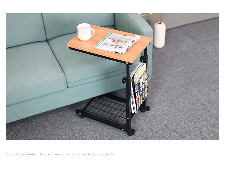 Регулируемый по высоте стол для закусок дивана столик консоль для ноутбука над кроватью диван стол с колесами полка для хранения стоячий стол