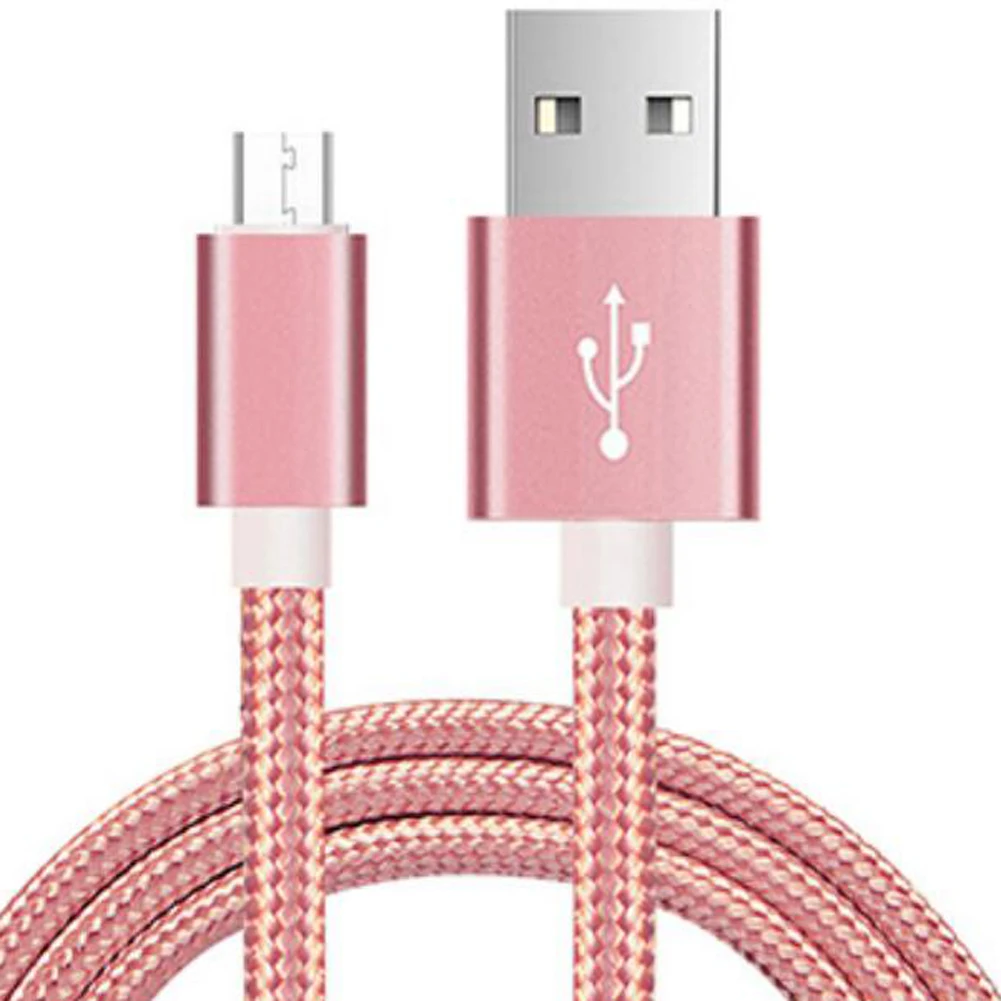 Нейлоновый Плетеный Micro USB кабель для samsung HTC, Huawei, Xiaomi Android телефон Быстрый зарядный Дата кабель синхронизации USB Кабель зарядного устройства