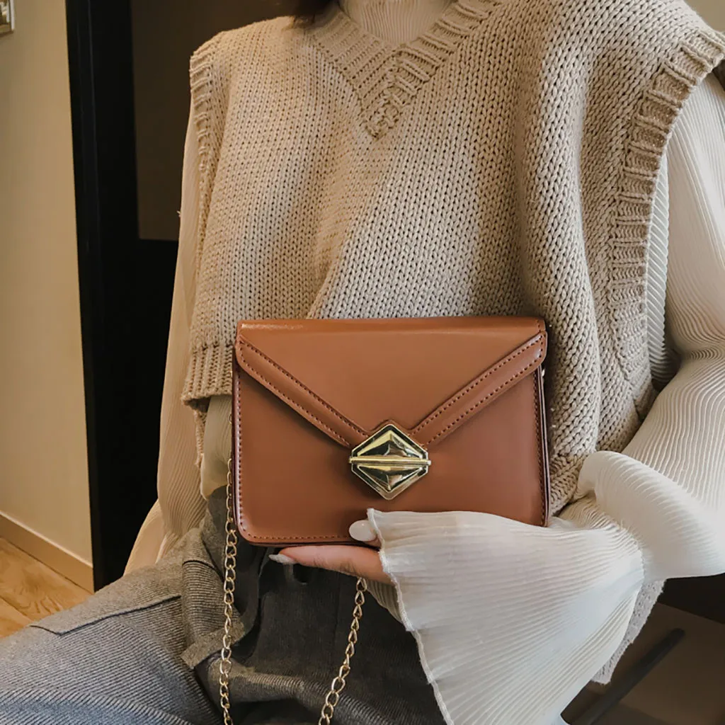 Women's retro simple bag unilateral multi-function small square Messenger women's torba damska 2019 new#G4 | Багаж и сумки