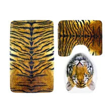 3 шт. Туалет крышка Противоскользящие коврики для ванной моющийся Туалет Обложка тигра леопардовым узором Аксессуары для ванной комнаты klozet takimlari