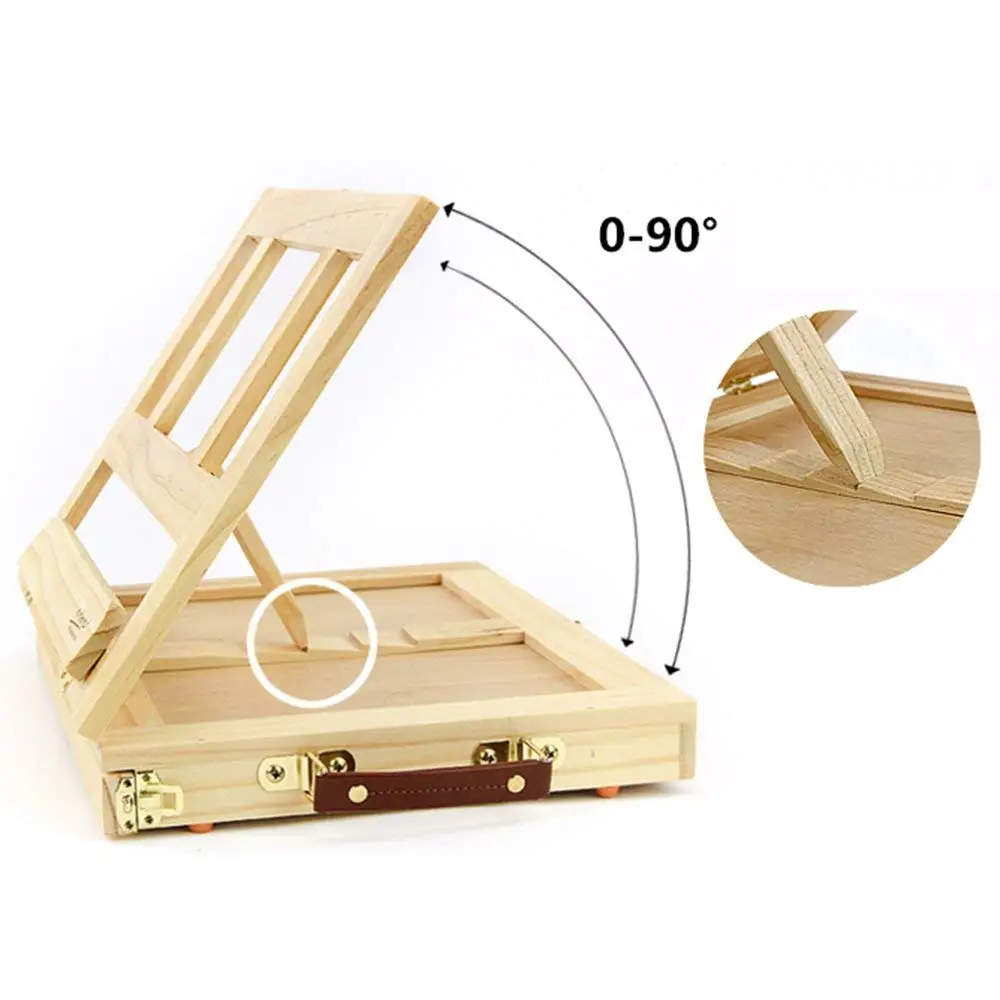 Gaetooely Desktop Wood Table Easels for Painting Artist Kids Drawer Box Portable Desktop Laptop Accessories Suitcase Paint Hardware Art Supplies Gaetooely Desktop Wood Table Easels for Painting Artist Kids Drawer Box Portable Desktop Laptop Accessories Suitcase Paint Hardware Art Supplies