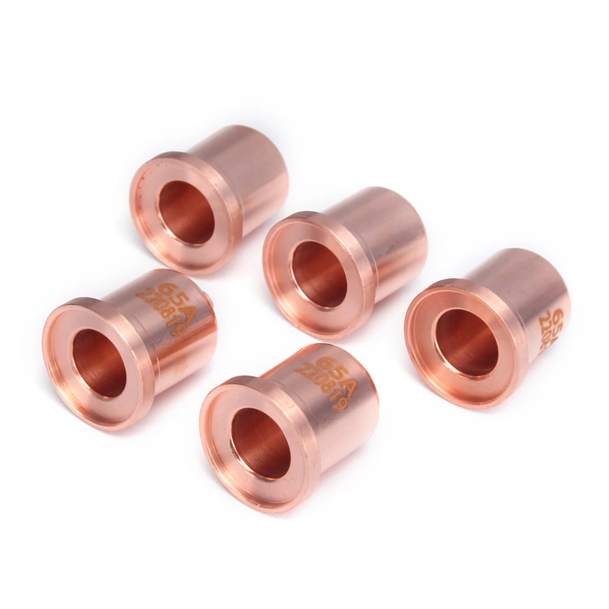 5Pcs 65A Plasma Cutter Kit Red Copper Nozzles Consumables Consumable Nozzle For Cutting Welders Torch