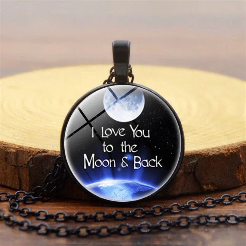 Ожерелье с надписью I Love You To the Moon and Back колье подвеской Forever для женщин и мужчин