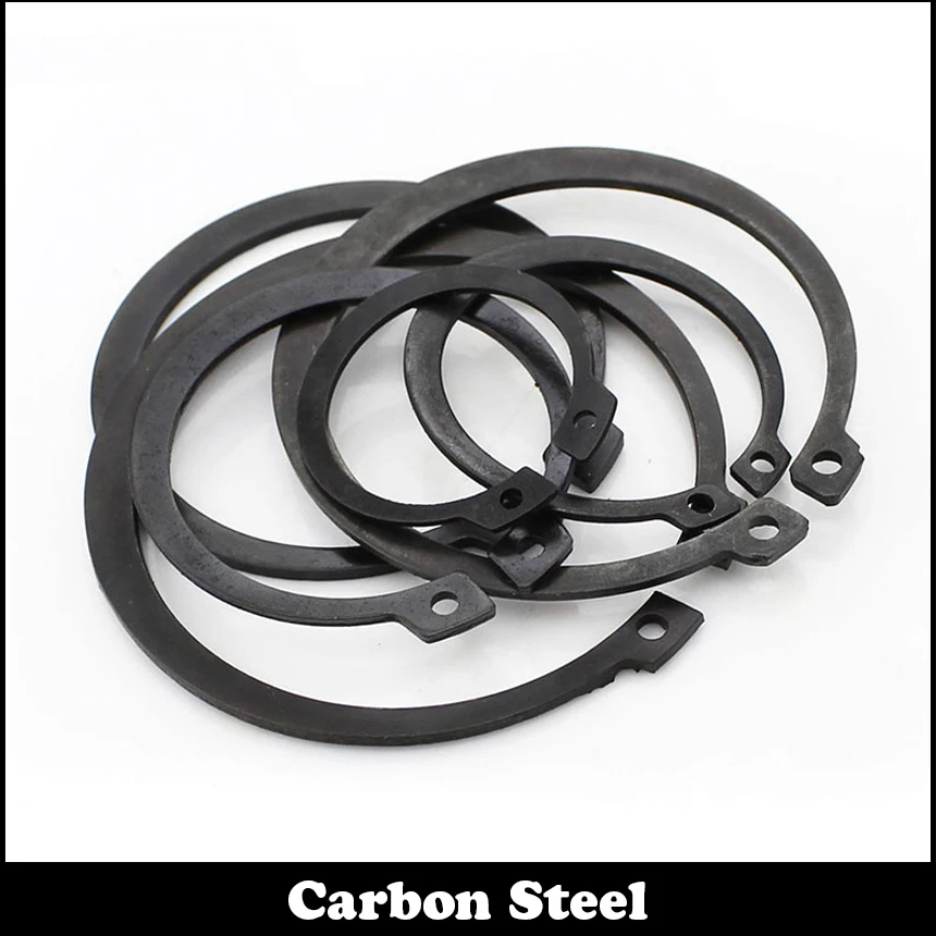 Anel de Retenção para Eixo Externo Anel de Pressão Preto em Aço Carbono M35 M36 M37 para 35 mm 36 mm 37 mm
