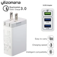 Зарядное устройство YILIZOMANA с 3 USB портами 30 Вт QC 0|Зарядные