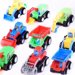 9 видов стилей мини литья под давлением пластик строительство инженерных игрушечные модели автомобилей для детей мальчиков подарок