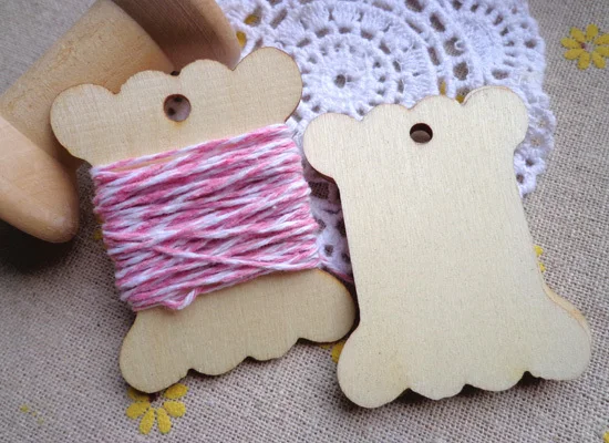 100 шт. деревянные резьбовые ленты ZAKKA 54 х41 мм|for party|decoration for partywooden tags |