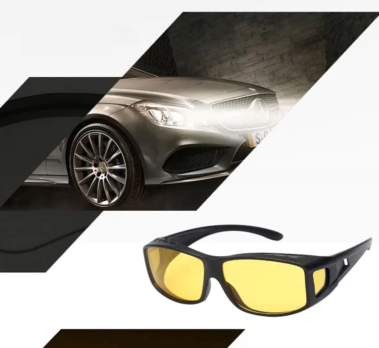 Очки ночного видения, очки для вождения автомобиля, мужские поляризованные солнцезащитные очки, женские желтые линзы с УФ-защитой, антибликовые очки