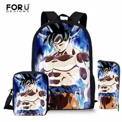 FORUDESIGNS Dragon Ball Z школьные сумки для девочек Детский Школьный рюкзак 3 шт./компл. детские школьные сумки моды аниме девочка рюкзак